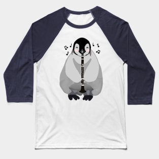 Clarinet Penguin Baseball T-Shirt